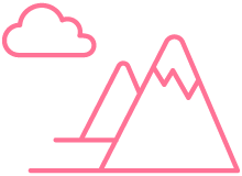 sports - pink line icon